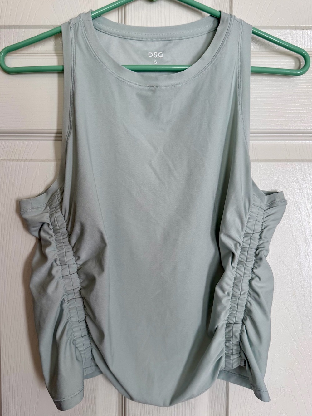 DSG Light Sage Ruched Side Athletic Tank